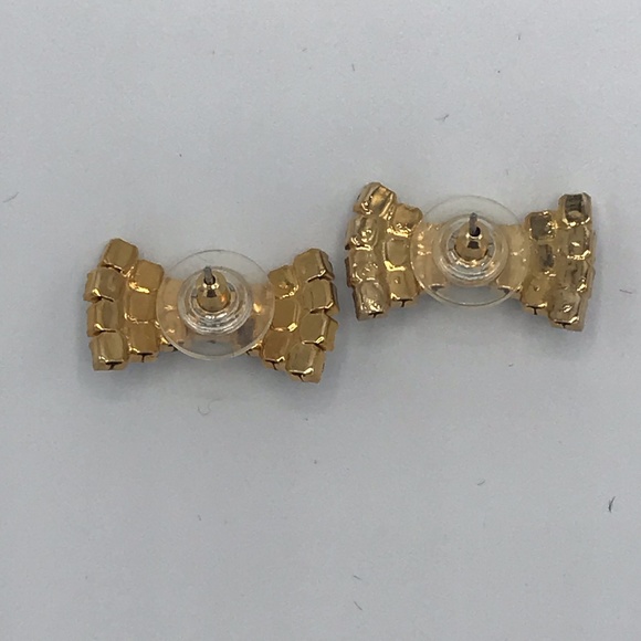 Holiday Crystal Bow Earrings - Picture 3 of 5